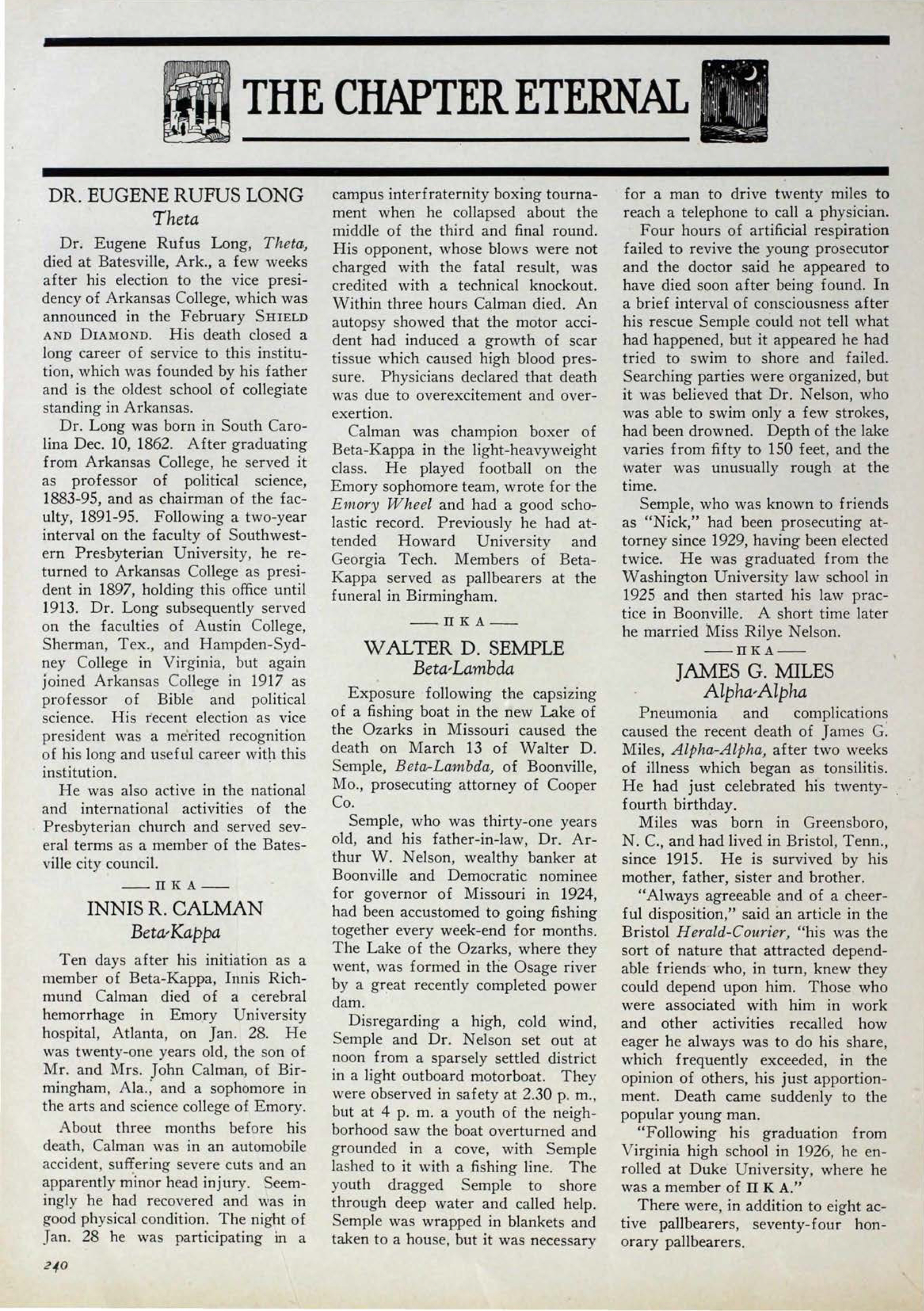 The Chapter Eternal, June 1932